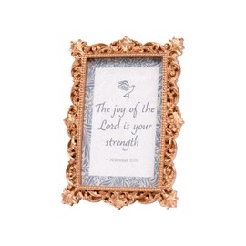 Yodel Brands Quaint Quotes a mini victorian framed quote, inspirational quote, bible verses, for kitchen desk dresser, magnet or stand (Nehemiah)