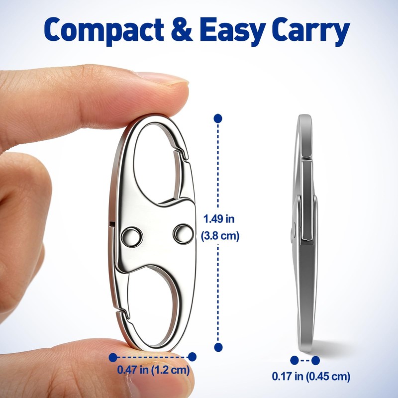 AgePlace 6 Pack Zipper Clips Anti Theft, Double Opening Zipper