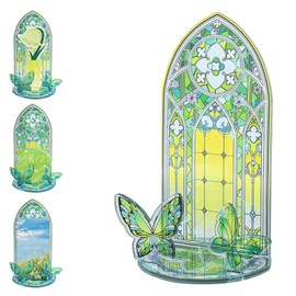 letuxaamz Place Card Holder, Acrylic Card Stand, Clear Card Holder for Board Games, Trading Cards, DND, Spirit Island, Tabletop Accessories, Playing Card Holder, Photo Stand, Practical for Parties