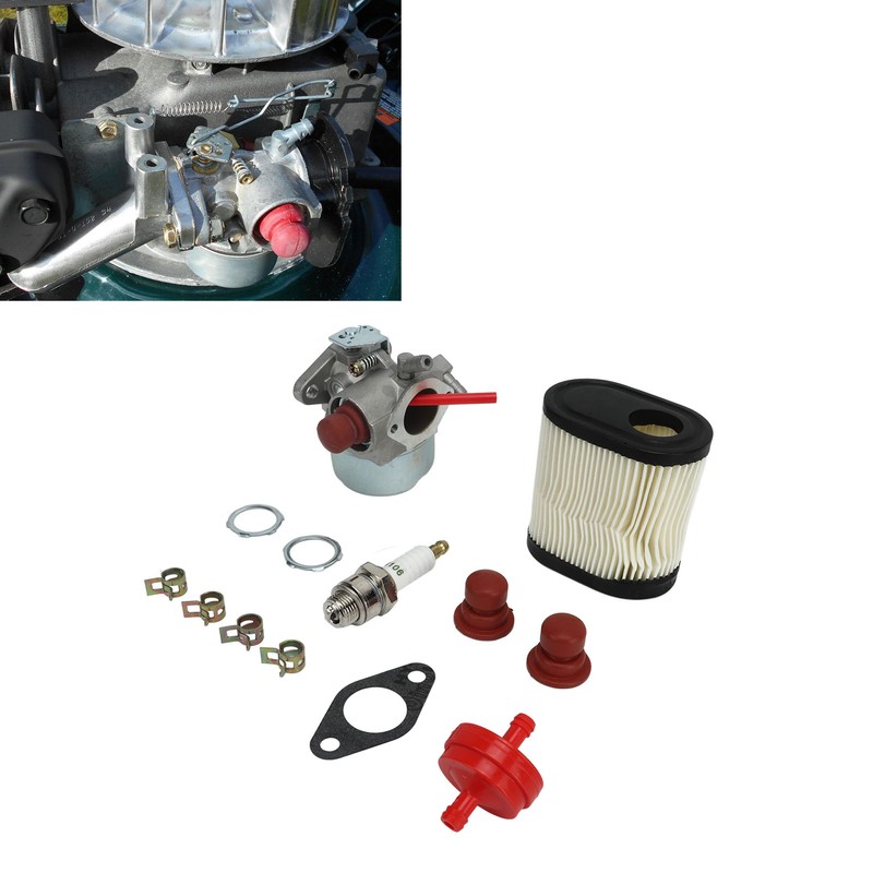 Carburetor 640350 Spark Plug Air Filter Fuel Filter Kit Replacement