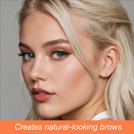 Boobeen 3 Farben Augenbrauenpuder und Augenbrauenstift mit zwei Endstücken und abgewinkeltem Pinsel，Mikroblading Augenbrauenstift mit Spiralbürste，Erzeugt 3D-Brauen den ganzen Tag lang