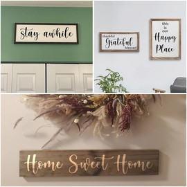 Letter Stencils for Painting on Wood - 46 Pack Large Alphabet Stencil Templates with Numbers and Signs, Reusable Letters and Numbers Stencils in 4 Fonts and 346 Designs for Wood Burning & Wall Art