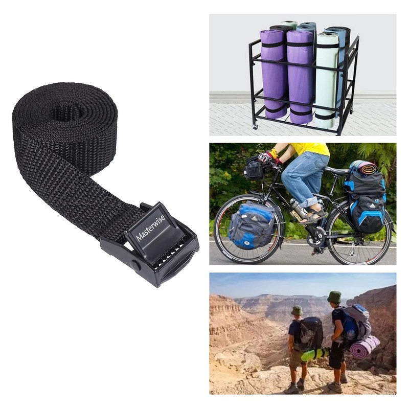 Masterwise Lashing Strap with Cam Buckles, Cinch Strap with Adjustable