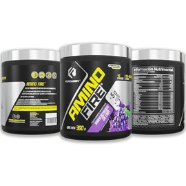 Forzagen  Amino Fire  EAA  L-Glutamina y Taurina  40 Servicios  Pre-Entreno con Té Verde (Cafeína) y Achicoria  BCAA  360 g  Uva  5 g Proteína  Bajo