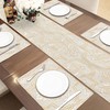 TOPLUXE Table Runner with Tassels, Jacquard Table Runner for Dining