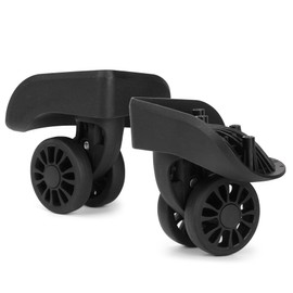 Ech.Apr 2-Pcs Luggage Wheel Replacement, Spinner 360 Degree Wheels for Travel, Mute Wheels for DIY Repair (Black-A2)