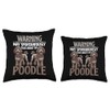 Poodle Dog Throw Pillow