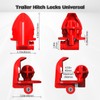 Glieskir Adjustable Trailer Hitch Lock for RV & Boat Trailers,
