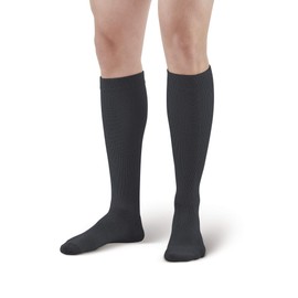 Ames Walker AW Style 121 Coolmax 8 15mmHg Mild Knee High Socks Black Medium