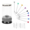 9pcs Screwdriver Set Flathead CrossHead Screwdrivers Kit with Rotating Base