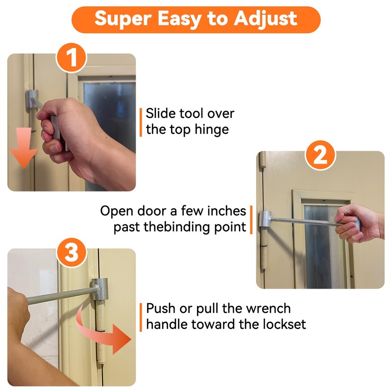 Makerfire Door Hinge Adjustment Tool (23-25mm), Hinge Gap Adjusting Wrench,