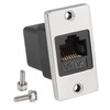 QIANRENON RJ45 Rectangular Panel Network Adapter Cat6A RJ45 8P8C Female
