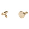 50 Set Binding Rivet Round Flat Head Brass Slot Screw