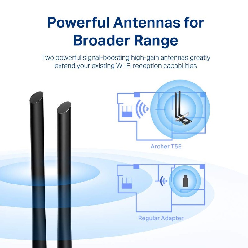 TP-Link AC1200 PCIe WiFi para PC-Bluetooth 4.2, Tarjeta de Red
