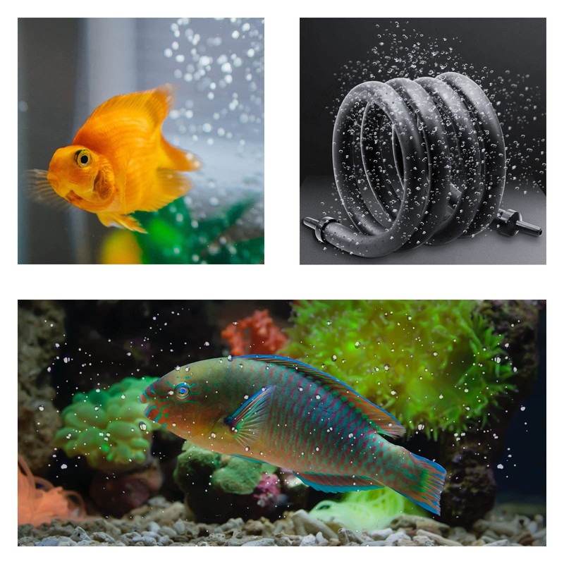 LDEXIN Aquarium Flexible Rubber Wall Air Curtain Bubble Tube for