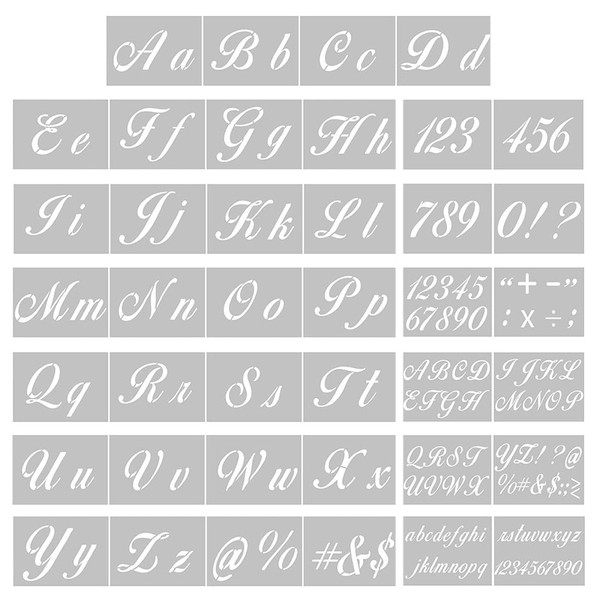 EIHI Pack of 40 Plastic Letter Stencils, Sign Typography Accessories,