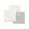 Mamas & Papas 3 Pack Large Cotton Muslin Squares, Elephant