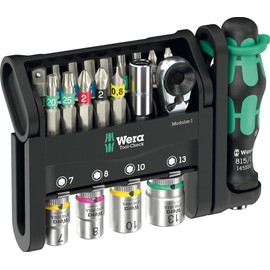 WERA Wera 21-Piece 1/4" Ratchet Bit Set Tool-Check Modular with Storage Case 049000