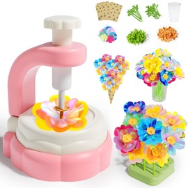 Arts and Crafts Kit for Kids Ages 4-8,Fabric Flower Bouquets Toys,DIY Kids Flower Press Crafts,Toys for 4 Year Old Girls, Activity Toddler Ages 5 6 7 8 9 10 – Birthday, Easter, Mother's Day Gift