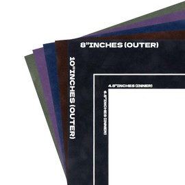 MLCQAFS 8x10 Suede Mat 5-Pack for 5x7 Photos, Certificates, or Artwork, V-Groove, Acid-Free, Multiple Colors, Includes Protective Clear Bags (Dark Color Assortment)