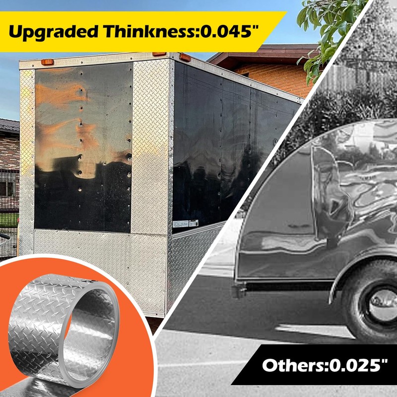 Diamond Plate Aluminum Sheet – 3003 H22, 17GA 0.045" Thick,