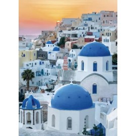Clementoni Santorini Costa Grecia Rompecabezas 1000 Pz Clementoni