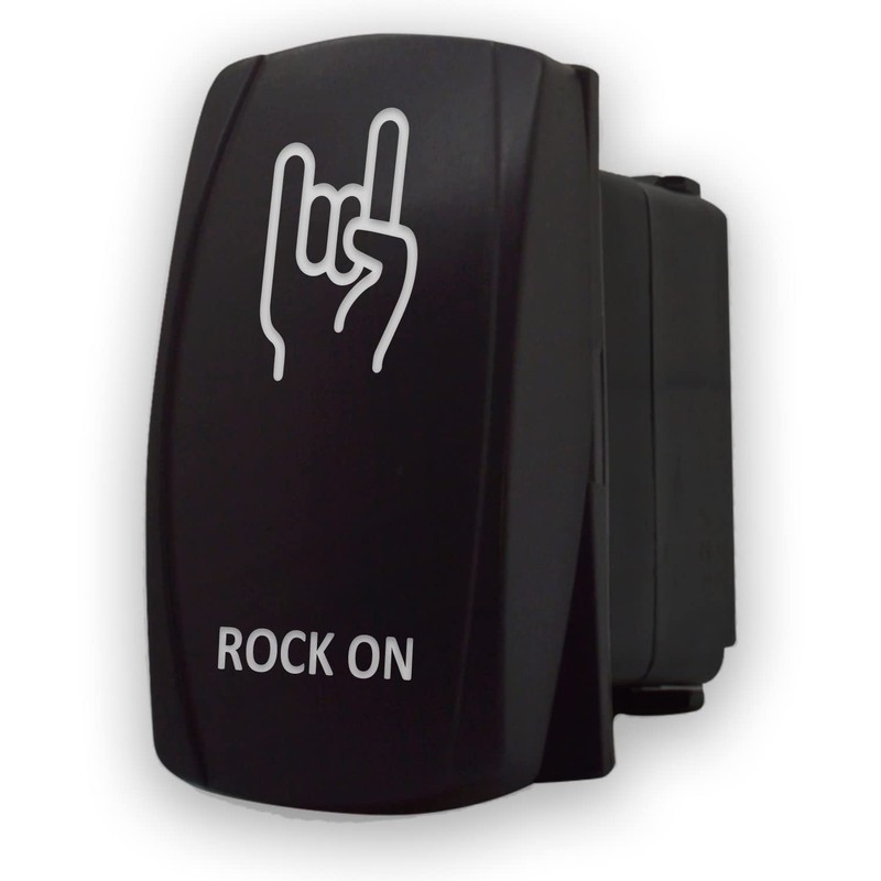 Rock ON - White/Red - Laser Etched 5-Pin Double Pole