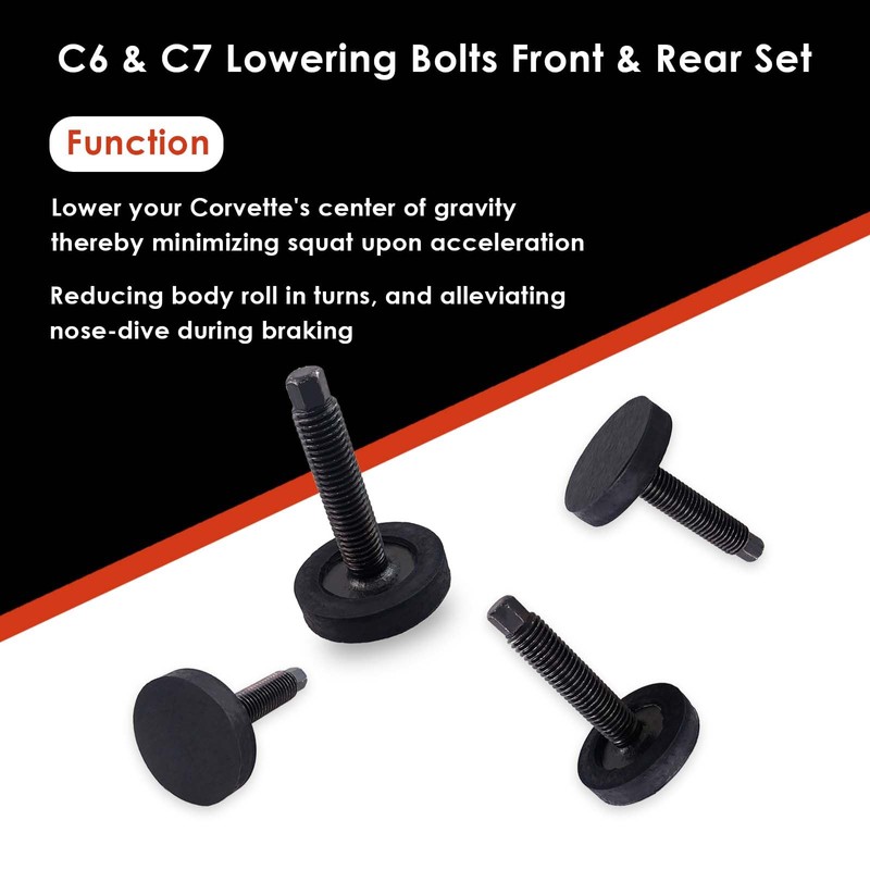 OLIMPOCICLI C6 & C7 Lowering Bolts Front & Rear Set