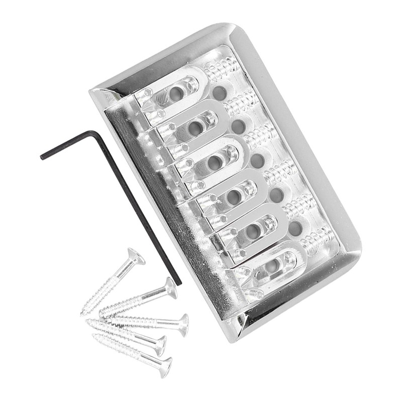 Fixed Hardtail Guitar Bridge U Shape Saddle Bridge Replacement Metal