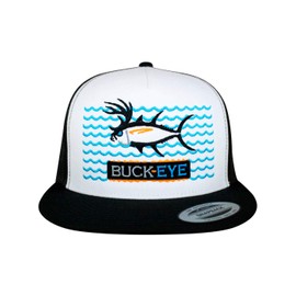 NICERIDE Baseball Cap - Buck- Eye on The Water Classic Snapback Trucker Baseball Hat- Available in Evening Glow Black/White/Black