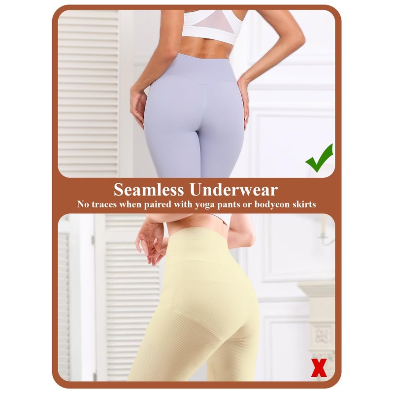 tichers High Waist Seamless Briefs for Women, Soft Full Coverage