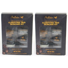 Shea Moisture 2 Pack- Shea Moisture African Black Soap Clarifying Trio Skincare Kit