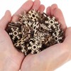 FONGKNOX 30 Pcs Wooden Snowflake 50mm Unfinished Wooden Ornaments Snowflake
