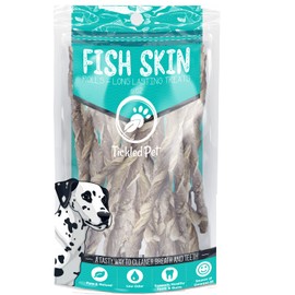 TickledPet Dog Training Treats - Icelandic Wild Caught Cod - Dehydrated Dog Treats, Fresh Fish Icelandic Dog Treats Single Ingredient Grain Free Chews Omega-3s 6 oz, Fresh Fish Cod Skin Dog Treats