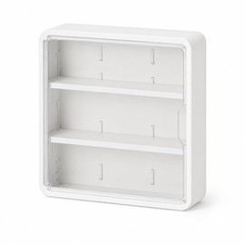 Bathroom Organizer for Cosmetics and Toiletries - Transparent Multi-Layer Display Cabinet with Removable Shelves, No-Drill Storage