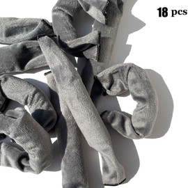 Aimin Hair Rollers Night Sleep Foam Hair Curler Rollers Flexible Soft Pillow Hair Rollers DIY Sponge Hair Styling Rollers Tools set (18 pcs gray) …