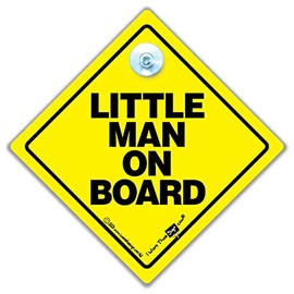 Little Man On Board Sign, Grandchild on Board Sign, Baby On Board Sign, Baby On Board Car Sign, Grandchild On Board Car Sign, Baby Car Sign, Grandchild Car Sign 14 cm x 14cm