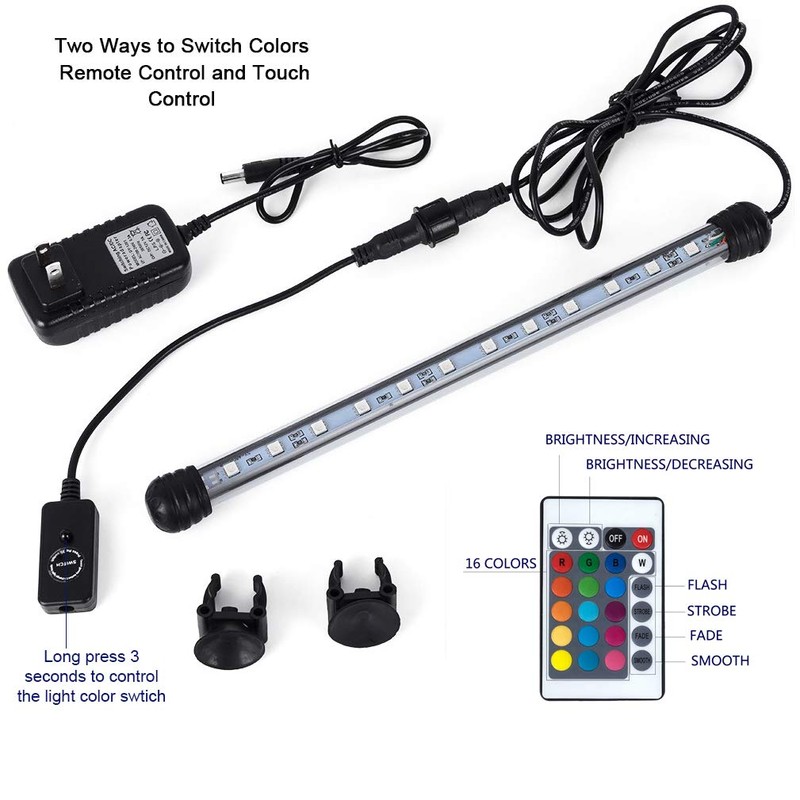 MQ 8 in Submersible LED Aquarium Light, 1.2W Color Changing