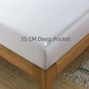 bienDo Single Size Bamboo Fitted Sheet, White, Natural Vegan Silk-Softer