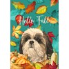 Shih Tzu - Hippie Hound Studios Fall Garden Flag