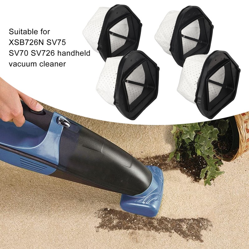 4pcs Handheld Vacuum Cleaner Filter High Strength Efficient Dust Cup