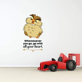 Heart Sword in The Stone Owl Quote Cartoon Quotes Decors Wall Sticker Art Design Decal for Girls Boys Kids Room Bedroom Nursery Kindergarten Home Decor Stickers Wall Art Vinyl Decoration (10x8 inch)