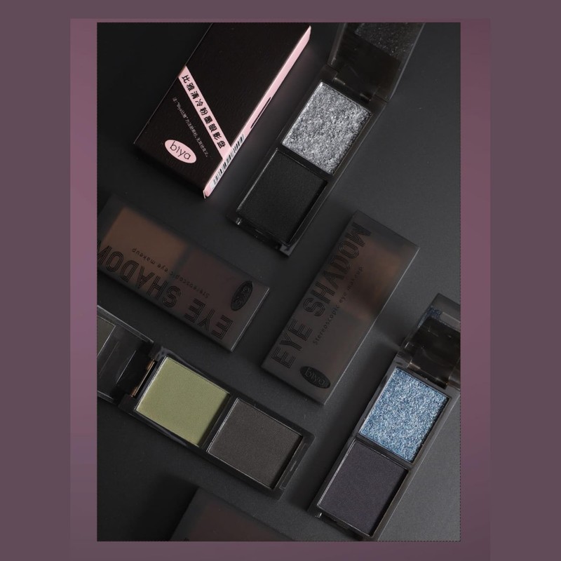 LIANGNISHI 2 Colors Eyeshadow, Matte Pearl Shiny Eyeshadow, Waterproof and
