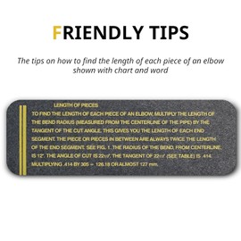 JHTii Flex Angle Diameter and Circumference Measuring and Marking Gauge for 6" to 16" Pipe Measure Tool, Wrap Around Tape 5" x 9' (Large) Yellow