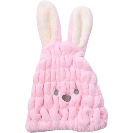 Gorro Secado Rápido para Secar el Cabello Super Absorbente de Poliéster Diseño de Conejo Adorable Color Aleatorio para Uso Diario en Casa