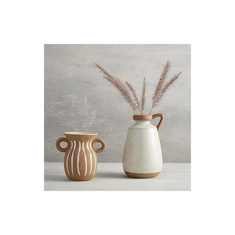 47th & Main Ceramic Decorative Vase, 5.5" Tall, Earth Tone