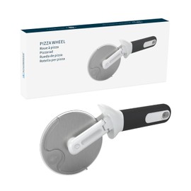 Professional Stainless Steel Pizza Cutter Wheel – Heavy Duty Pizza Cutter with Ergonomic Handle – Dishwasher Safe Pizza Wheel Kitchen Tool for Home & Partiesl (Black)