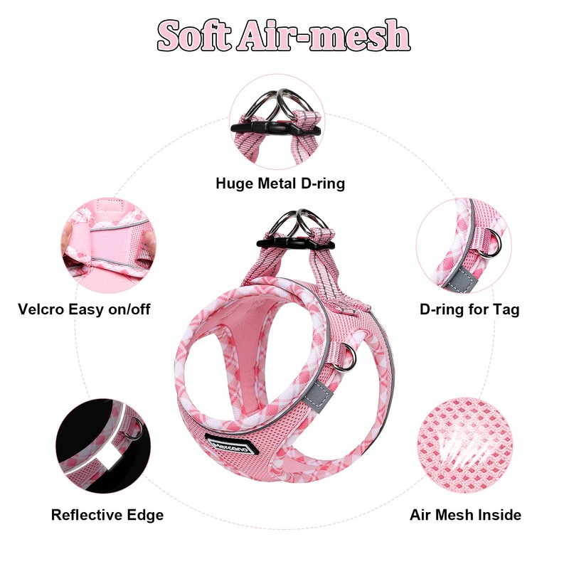 Mercano Soft Mesh Dog Harness and Leash Set, No-Chock Step-in