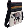 Asita Unisex Boho Cross Body Tapestry Elephant Bag, Beige, Medium