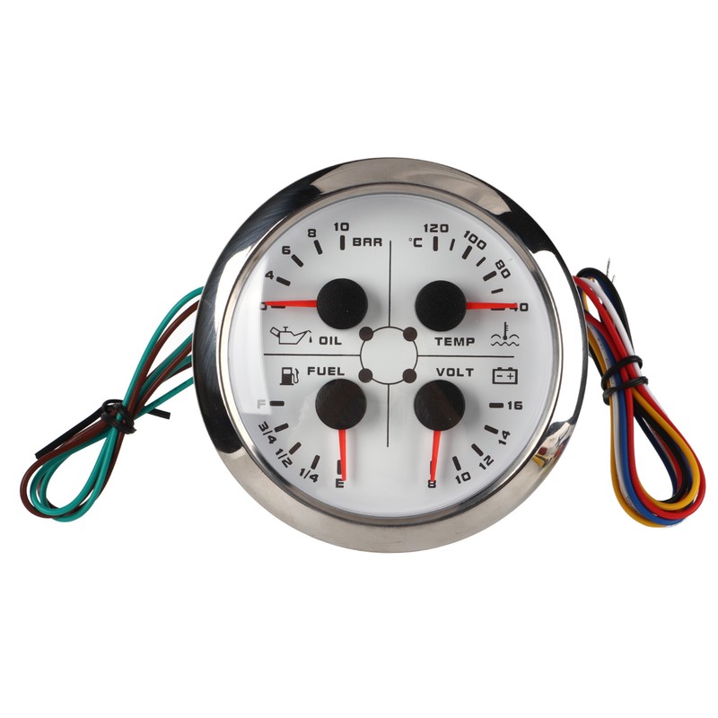 4in1 85mm Guage Multifunction Fuel Level Oil Pressure Water Temp